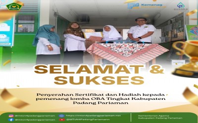 Siswa MTsN 4 Padang Pariaman Raih Prestasi pada OBA Tingkat Kabupaten